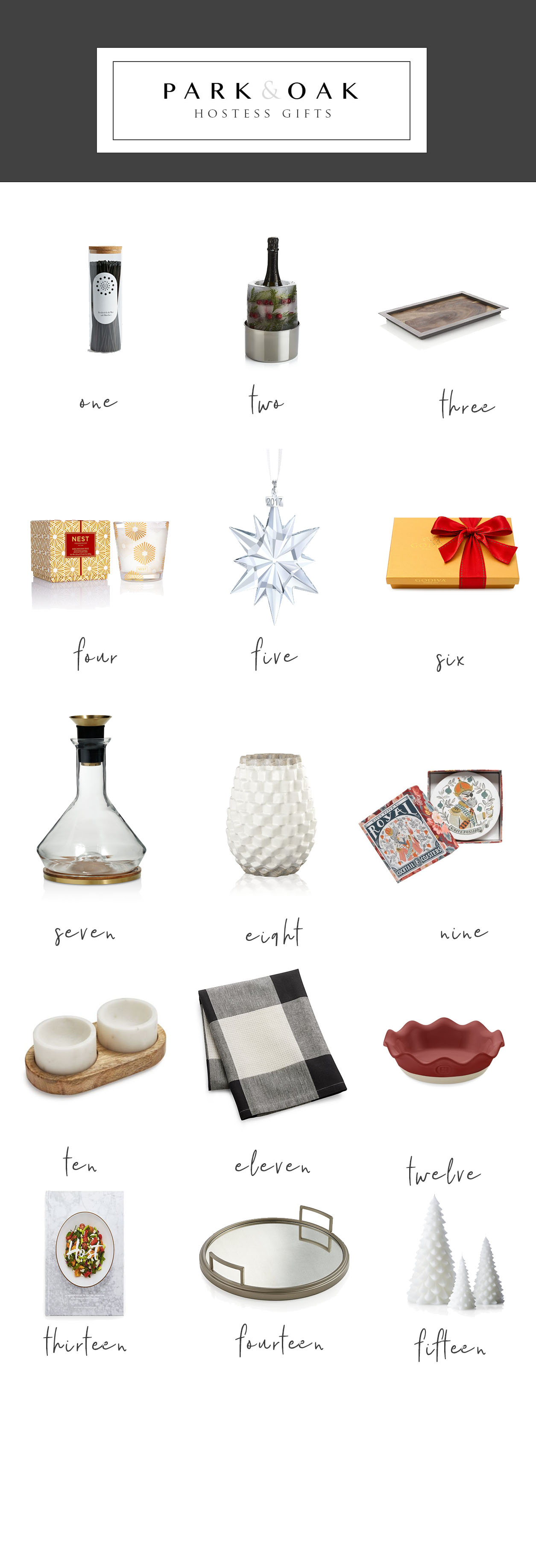 Park & Oak gifts for the host